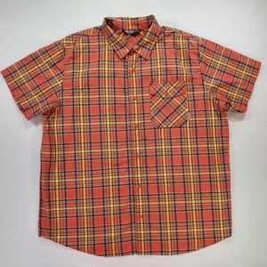 Outdoor Research Shirt Seapine Mens 3XL Orange Plaid Button Down Hiking Gorpcore